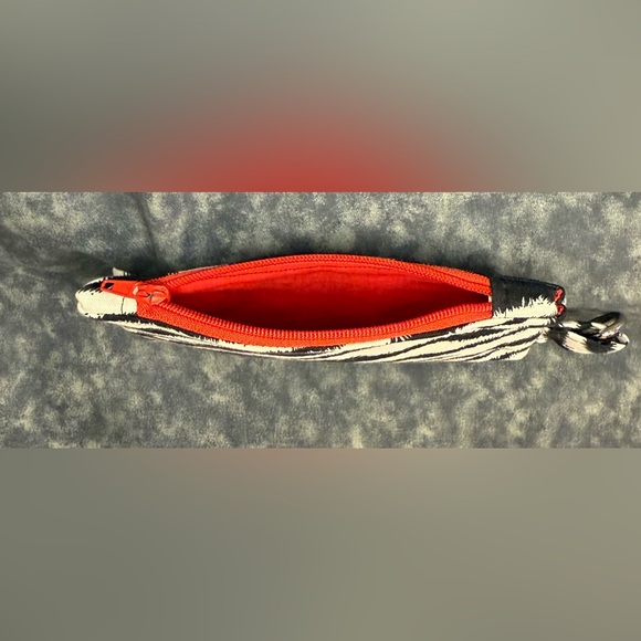 Zebra Print Wristlet with Red Zipper - Picture 4 of 4